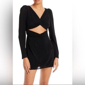LoveShackFancy's Nanita Cutout Minidress in Black, Size 4, NWT